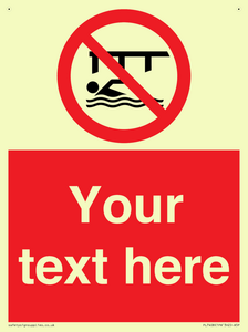 Custom Do not swim in the vicinity of piers